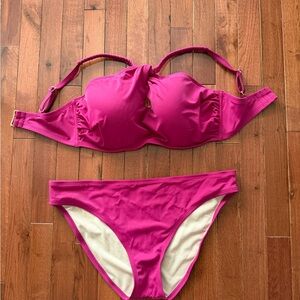 Shade & Shore Fuchsia Bikini Set